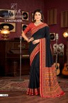 Landmark By Kiyra Black Masakali Silk Saree